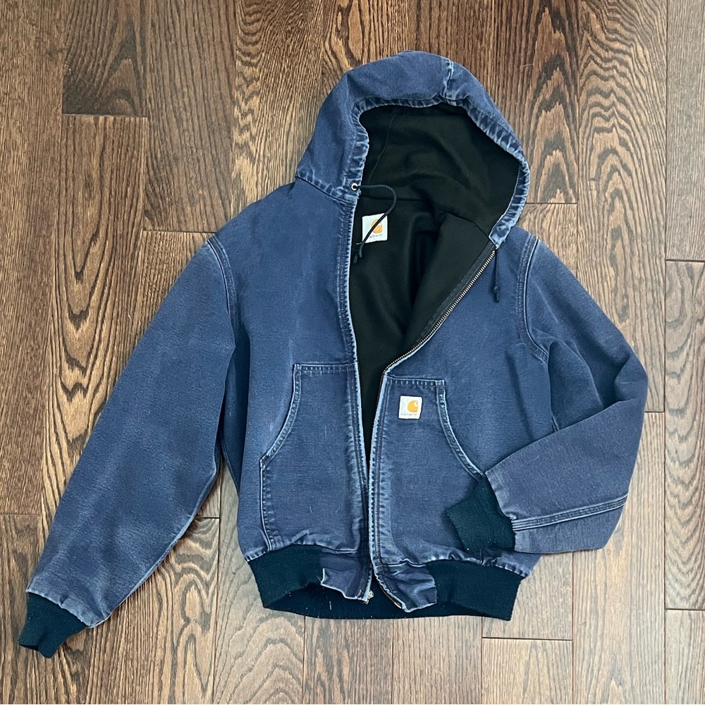 Vintage blue denim Carhartt jacket.